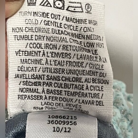 Victoria’s Secret PINK XS Athletic Shorts Gray Teal Glitter Mesh Trim - Picture 5 of 11